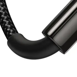 USB ir USB-C "Baseus Tungsten Gold" kabelis, 100 W, 1 m (juodas)