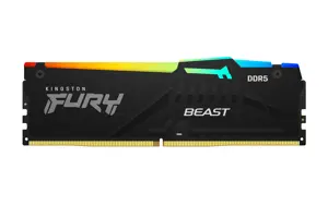Kingston Technology FURY Beast 32GB 6000MT/s DDR5 CL30 DIMM (Kit of 2) RGB EXPO, 32 GB, 2 x 16 GB, DDR5, 288-pin DIMM, Black