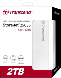 TRANSCEND 2TB 2,5 colių nešiojamasis kietasis diskas StoreJet C3S Aliuminis visas
