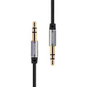 Mini jack 3,5 mm AUX kabelis Remax RL-L200 2 m (juodas)