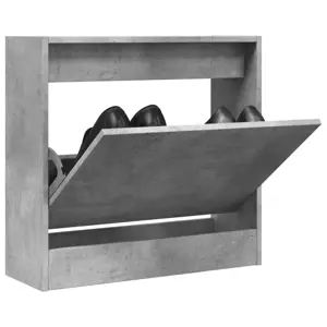Spintelė batams, betono pilka, 60x21x57cm, apdirbta mediena