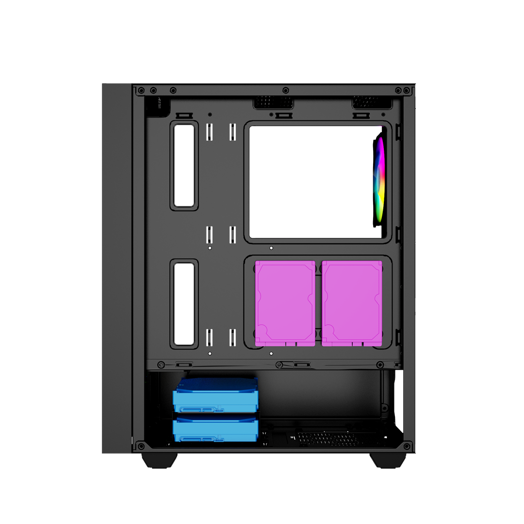 GEMBIRD kompiuterio korpusas Fornax 4000 ATX - ARGB apšvietimas juodas
