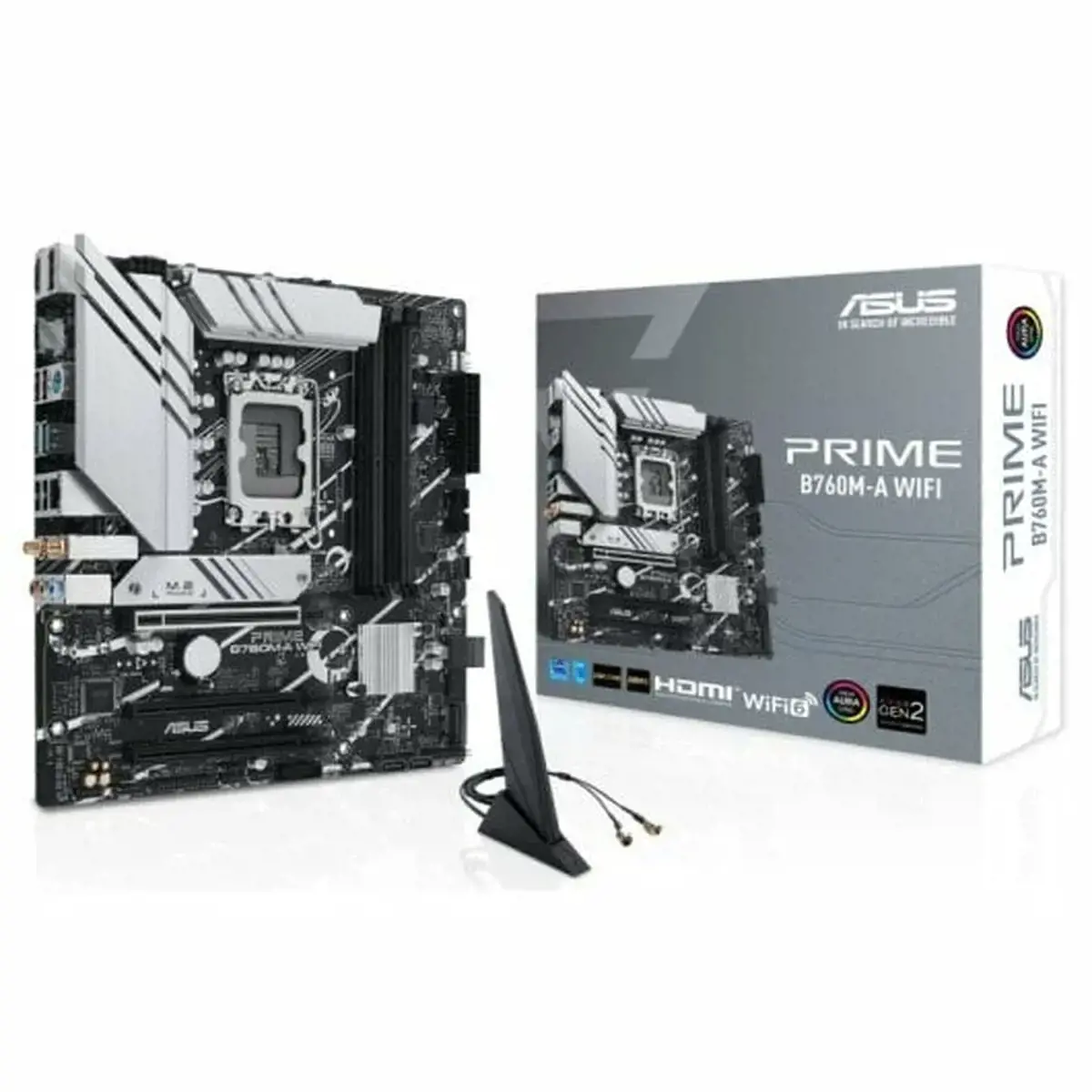 ASUS PRIME B760M-A WIFI, "Intel", LGA 1700, "Intel® Celeron®", "Intel® Core™ i3", "Intel® Core™ i5", "Intel® Core™ i7", "Intel® Core™ i9",..., LGA 1700, DDR5-SDRAM, 128 GB