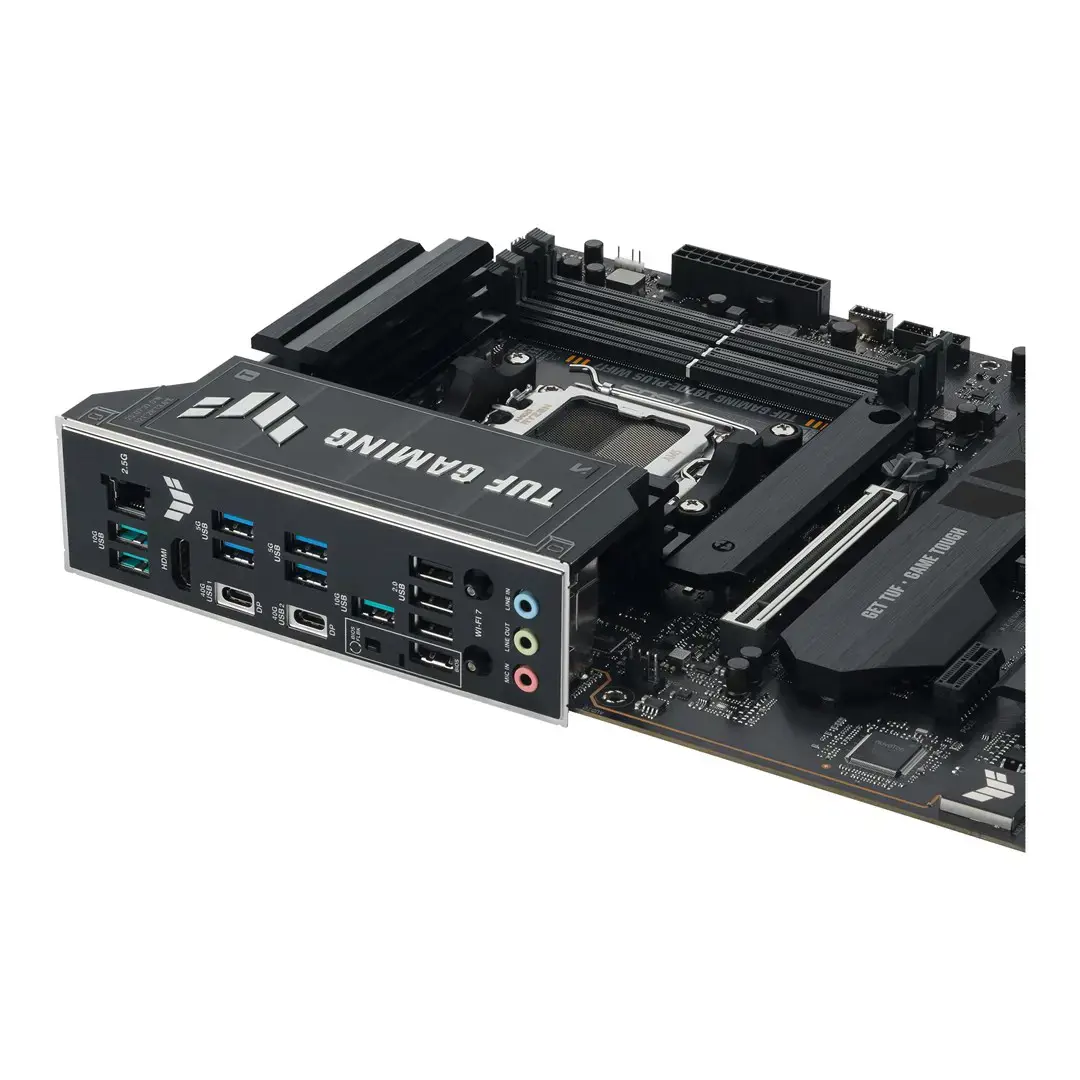 Mainboard ASUS AMD X870E SAM5 ATX Memory DDR5 Memory slots 4 1xPCI-Express 3.0 1x 1xPCI-Express 4.0 16x 1xPCI-Express 5.0 16x 4xM.2 1xHDMI 4xUSB 2.0 7xUSB 3.2 2xUSB-C 1xRJ45 3xAudio port TUFGAMX870E-PLUSWIFI7