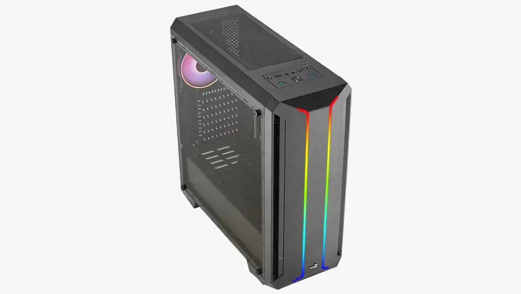 "Aerocool Skyline ARGB", asmeninis kompiuteris, juodas, ATX, micro ATX, Mini-ITX, ABS, SPCC, 15,5 cm, 38 cm