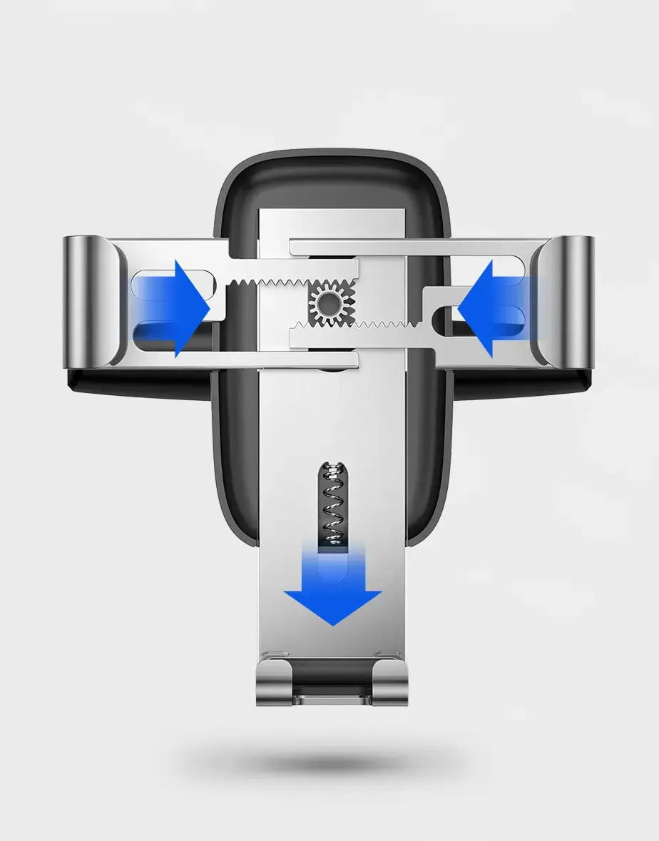 "Baseus Metal Age Gravity Car Mount" metalinis gravitacinis laikiklis CD lizdui juodas (juodas)