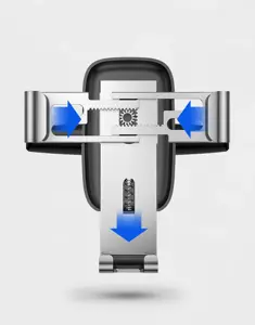 "Baseus Metal Age Gravity Car Mount" metalinis gravitacinis laikiklis CD lizdui juodas (juodas)