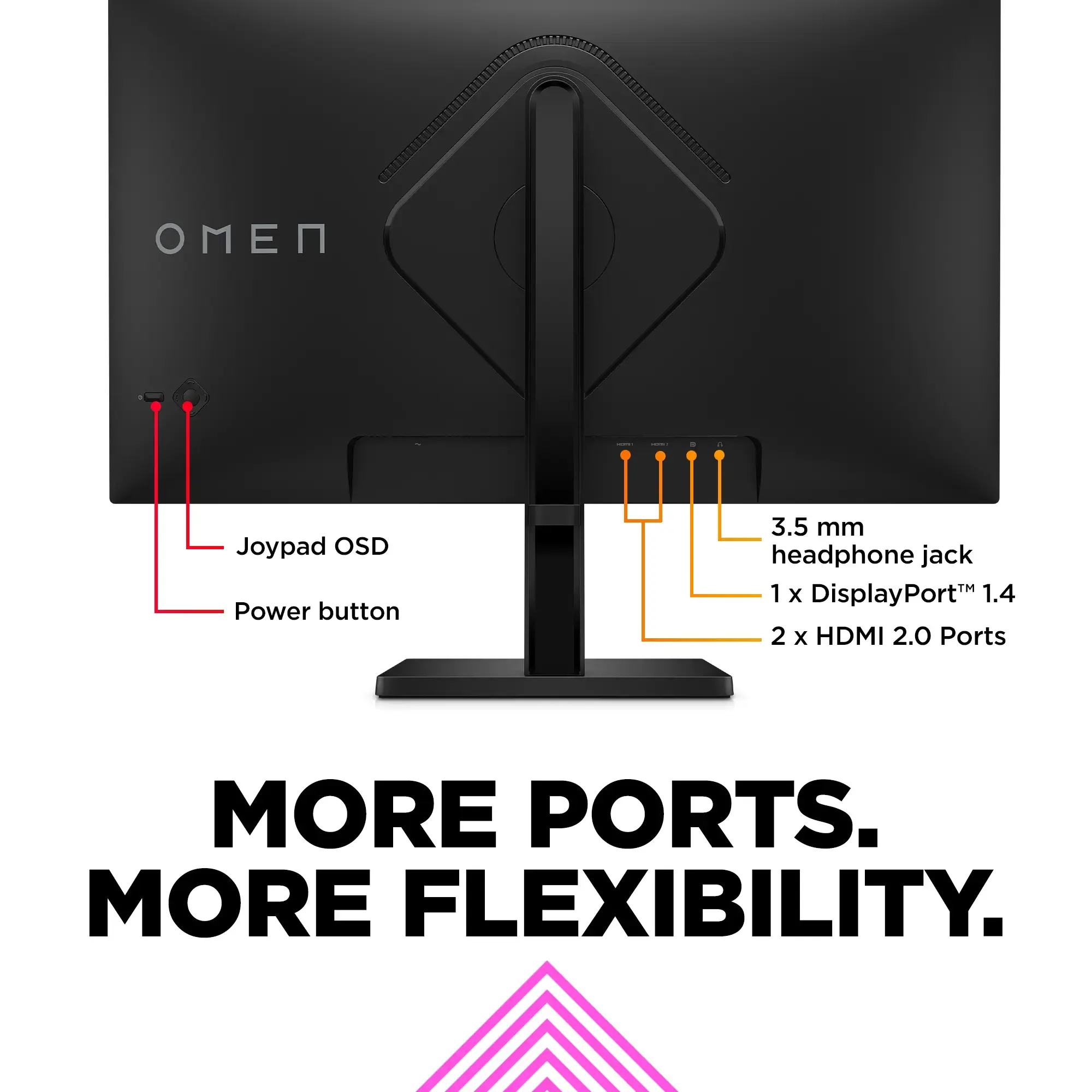 HP OMEN by HP 27, 68,6 cm (27"), 1920 x 1080 taškų, "Full HD", 1 ms, juoda