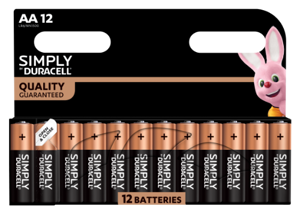 Baterijos DURACELL Simply AA, 12 vnt.