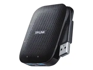TP-Link UH400, USB 3.2 Gen 1 (3.1 Gen 1) Type-A, USB 3.2 Gen 1 (3.1 Gen 1) Type-A, 5000 Mbit/s, juoda, 71 mm, 71 mm, 71 mm