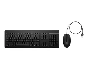 HP 225 G2 USB Wired Mouse Keyboard Combo, Copilot Key, spill resistant - Black - US ENG