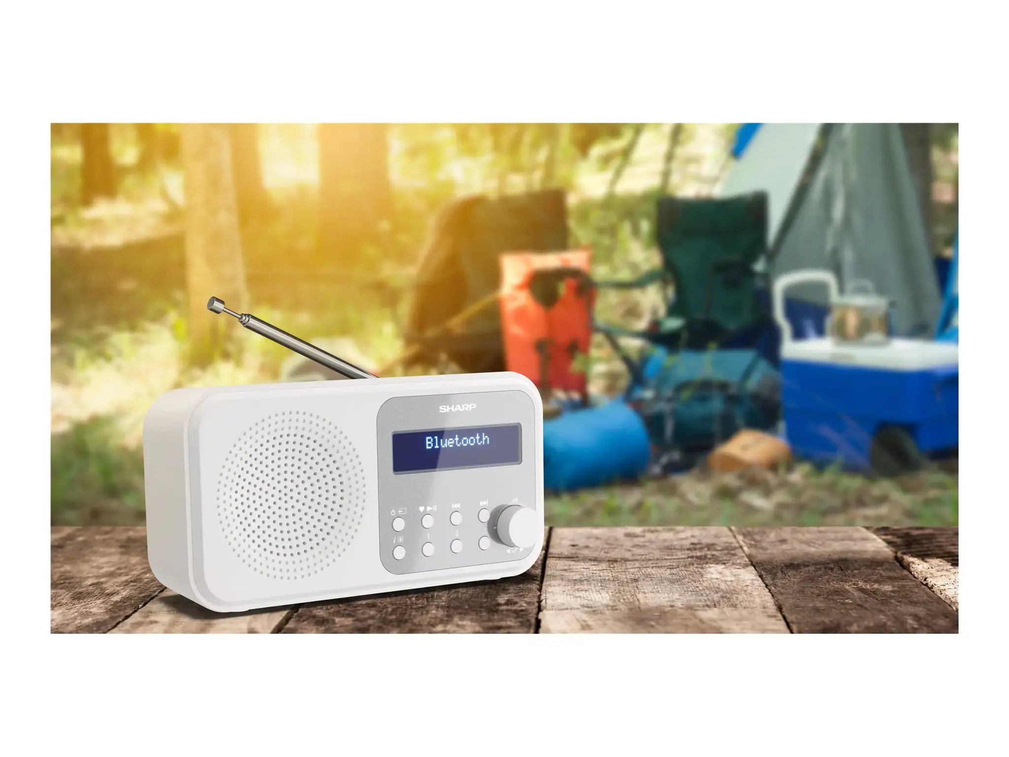 "Sharp DR-P420", nešiojamasis, skaitmeninis, DAB, DAB+, FM, automatinis nuskaitymas, automatinis derinimas, 2 W, AAC