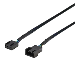 Ilgintuvas DELTACO skirtas 4-pin aušintuvams, 0.6m, juodas / SSI-65