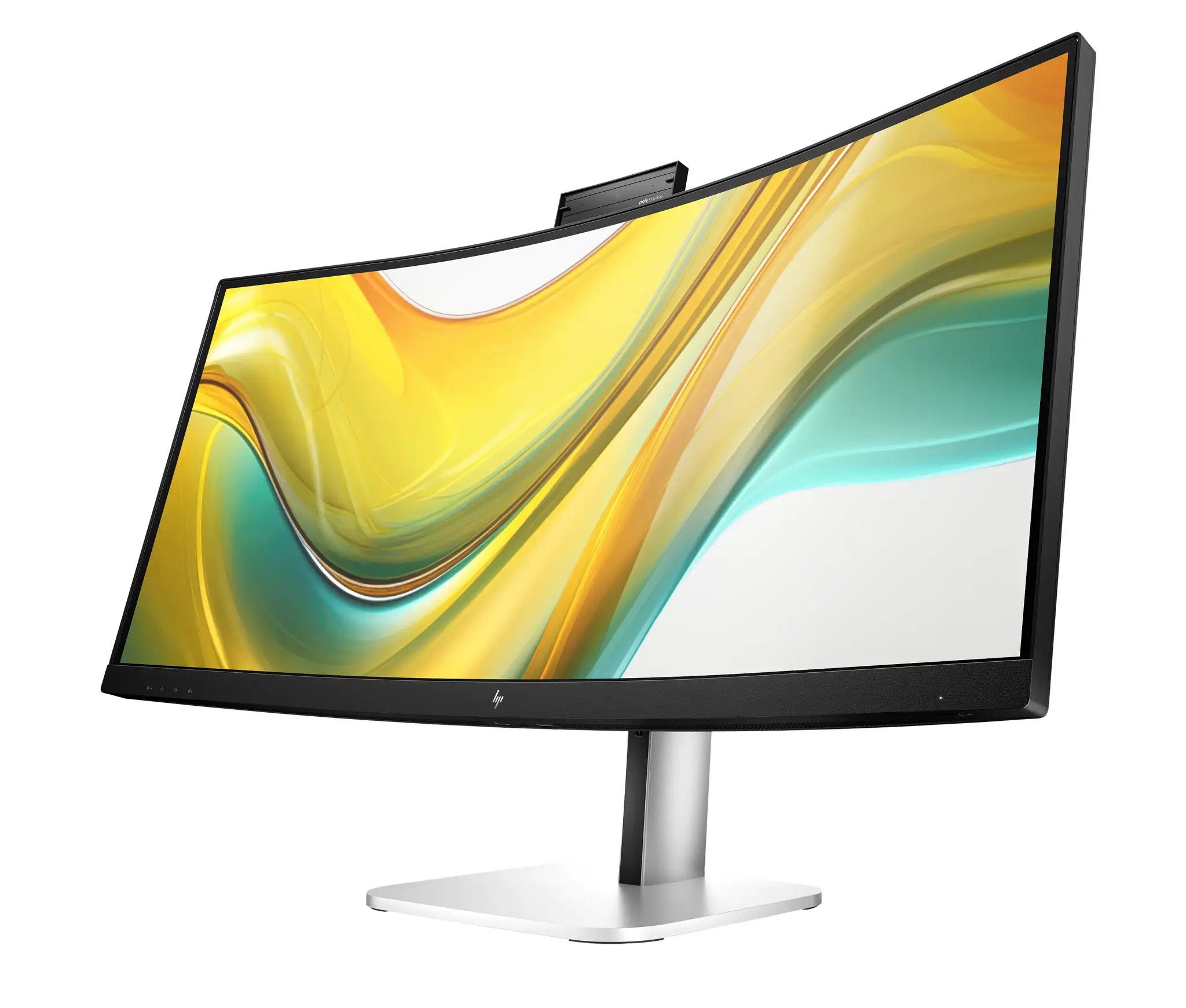 HP 534pm Series 5 Pro WQHD USB-C Curved Conferencing Monitor - 34" 3440x1440 WQHD 400-nit AG, VA, USB-C(100W/15W)/HDMI/DisplayPort, 3x USB-A, speakers, 5MP webcam, RJ-45 LAN, height adjustable/tilt/swivel, 3 years (replaces E34m)