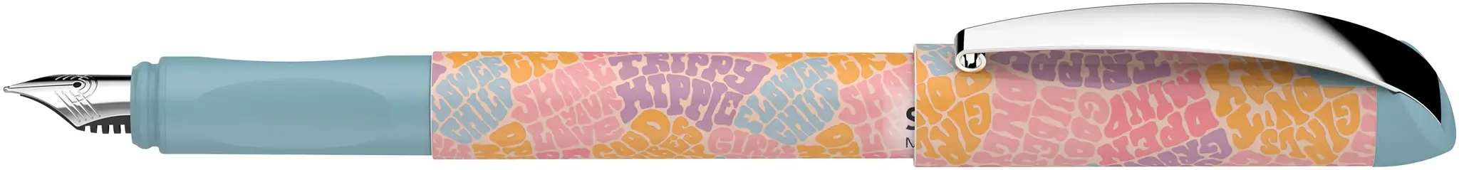 Plunksnakotis SCHNEIDER Glam, plastikinis spalvotas korpusas, mėlynas rašalas, tinka dešiniarankiams ir kairiarankiams