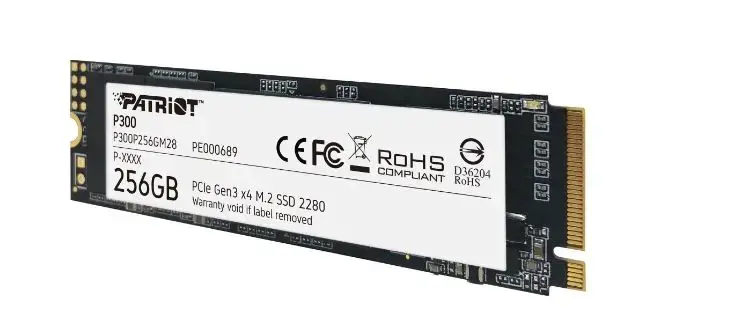 SSD diskas PATRIOT MEMORY P300 256 GB, M.2 2280, PCIe 3.0 x4 (NVMe)