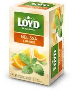 Žolelių ir vaisių arbata LOYD, melisų ir apelsinų skonio, 20 x 2g