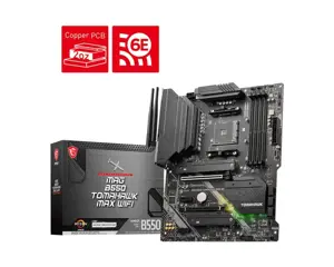 MSI MAG B550 TOMAHAWK MAX WIFI, AMD, Socket AM4, 3-iosios kartos AMD Ryzen™ 3, 3-iosios kartos AMD Ryzen 5, 3-iosios kartos AMD Ryzen™ 7, 3-iosios kartos AMD Ryzen™ 7, 3-iosios..., DDR4-SDRAM, 128 GB, DIMM
