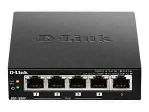 D-LINK 5 Gigabit prievadai, įskaitant 4 PoE prievadus - Biudžetinis PoE 60W