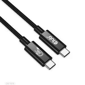 CLUB3D USB4 Gen2x2 Type-C Bi-Directional Cable 4K60Hz, Data 20Gbps, PD 240W(48V/5A) EPR M/M 2m, 2 m…