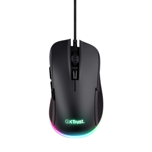 "Trust GXT 922 YBAR", dešinioji ranka, optinis, A tipo USB, 7200 DPI, juodas