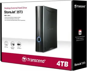 TRANSCEND Storejet 4TB 3,5 colių 8,9 cm nešiojamas kietasis diskas
