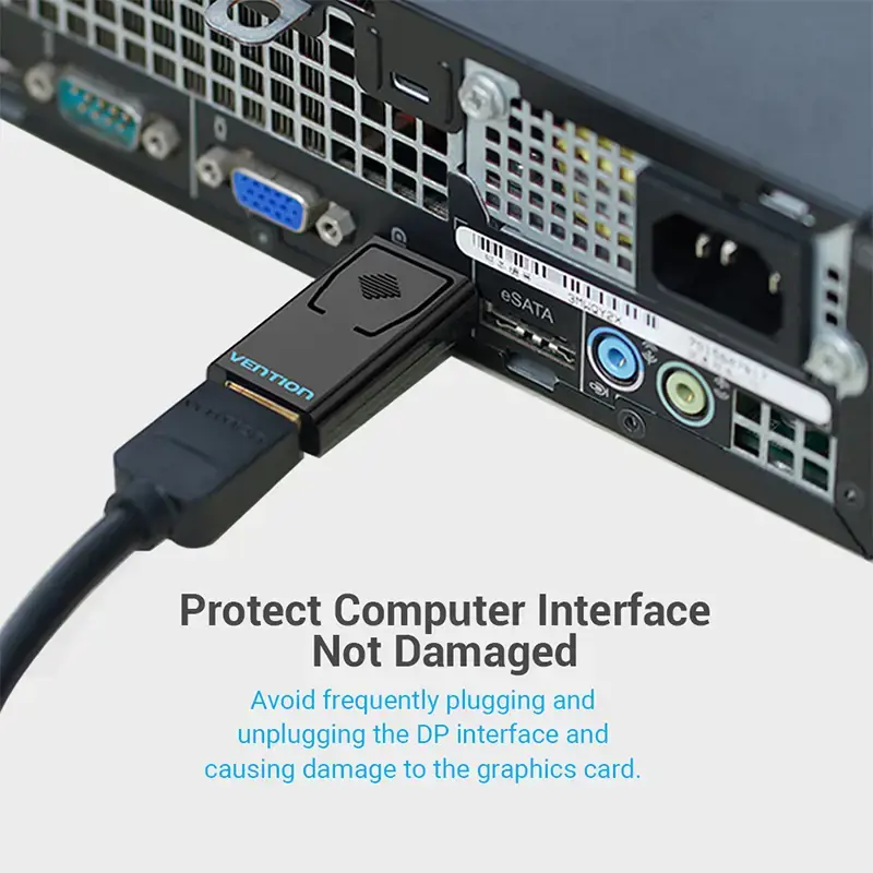 "Vention" DP vyriškos ir HDMI moteriškos lyties adapteris, juodas, DP, HDMI, juodas