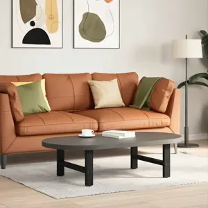 Kavos staliuko kojelės, juodos, 2 vnt., 60x(30-31) cm, plienas