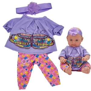 WOOPIE suknelė lėlei Butterfly šokių rinkinys, Palaidinė Leginsai 43-46 cm