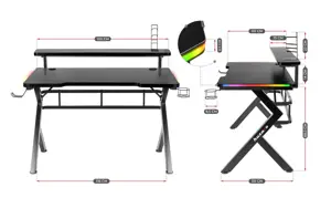 ŽAIDIMŲ STALAS HUZARO HERO 5.0 RGB