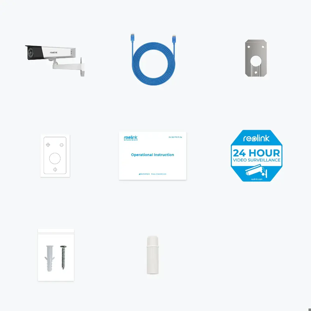 Reolink Duo Series P730 - 4K Outdoor PoE Camera, Dual-Lens, 180° Panoramic View, Person/Vehicle/Animal Detection, IP security camera, Outdoor, Wired, Google Assistant, 560 lm, 6500 K