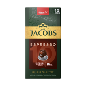 Kavos kapsulės JACOBS Espresso 10 Intenso, 52g