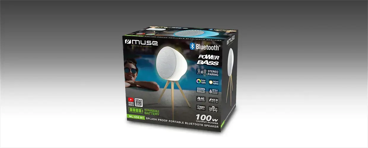 Nešiojamasis "Bluetooth" garsiakalbis "Muse ML-655 BT