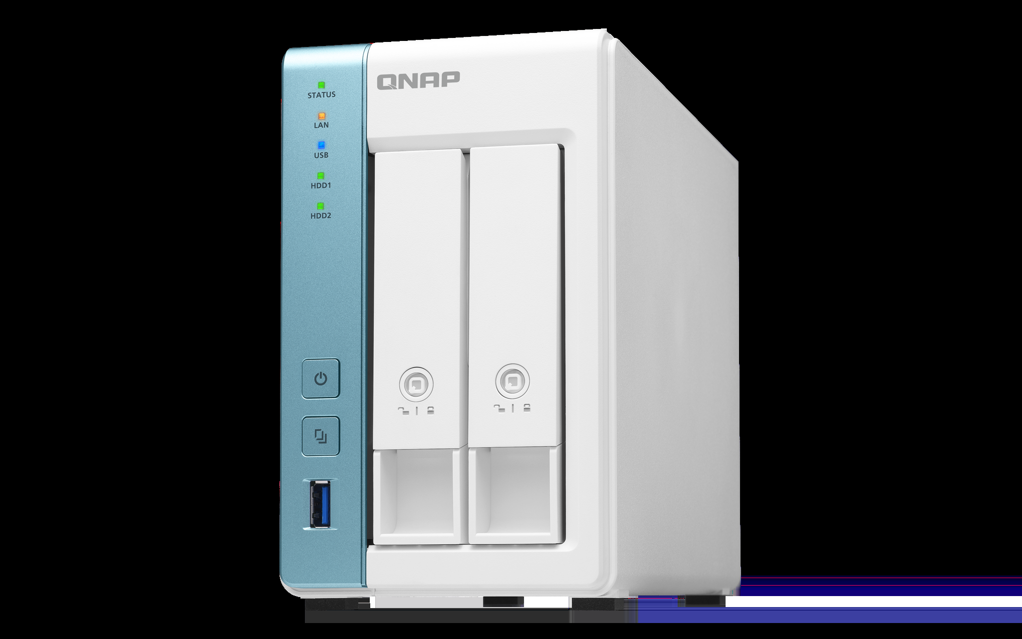 QNAP TS-233 2 lizdų ARM 2,0 GHz keturių branduolių 2xSATA 6 Gb/s 2 GB RAM įmontuota 1xGbE 1xUSB3.2 Gen1 ir 2xUSB2.0