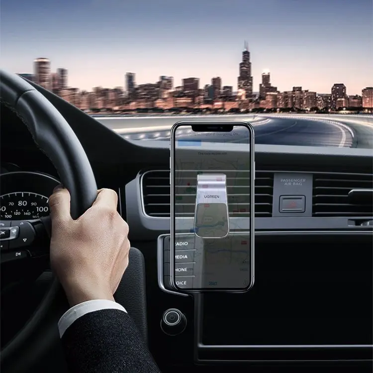 Ugreen 80712B, Mobile phone/Smartphone, Passive holder, Car, Aluminium, Black