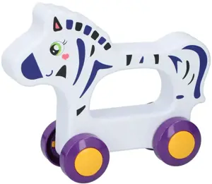 Leidžia žaisti - naminis gyvūnėlis ant ratų Zebra
