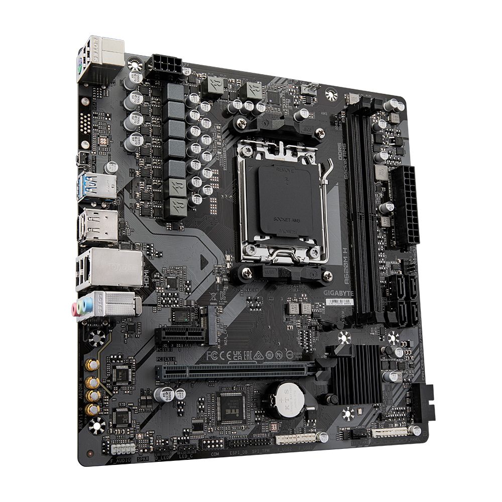 GIGABYTE A620M H AM5 2xDDR5 4xSATA 1xM.2 mATX MB