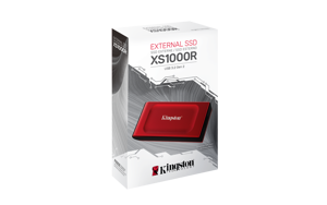 Kingston Technology 2TB XS1000 Red External USB 3.2 Gen 2 Portable Solid State Drive, 2 TB, USB Type-C, 3.2 Gen 2 (3.1 Gen 2), 1050 MB/s, Red