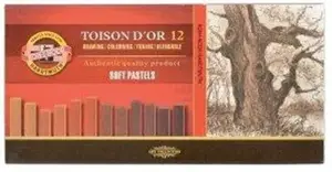 Sausų pastelių rinkinys 12vnt rudų atsp.8522B
