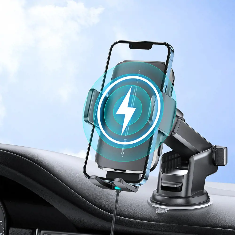 Joyroom car holder with wireless charger 15W for cockpit dashboard black (JR-ZS245)