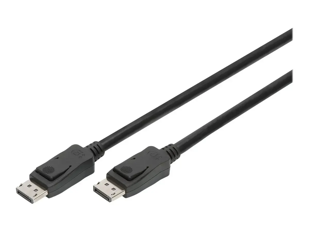 DIGITUS DisplayPort jungiamasis kabelis DP M/M 1,0 m su užraktu Ultra HD 8K Vers. 1.3/1.4 bl