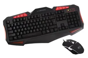 ESPERANZA EGK3000 MULTIMEDIA ILLUMINATED WIRED USB GAMING KEYBOARD WITH MOUSE SET SHELTER