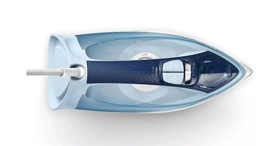 "Philips" 5000 serijos garų lygintuvas 2400 W, garų lygintuvas, "SteamGlide Plus" padas, 2 m, 180 g/min, mėlynas, 45 g/min