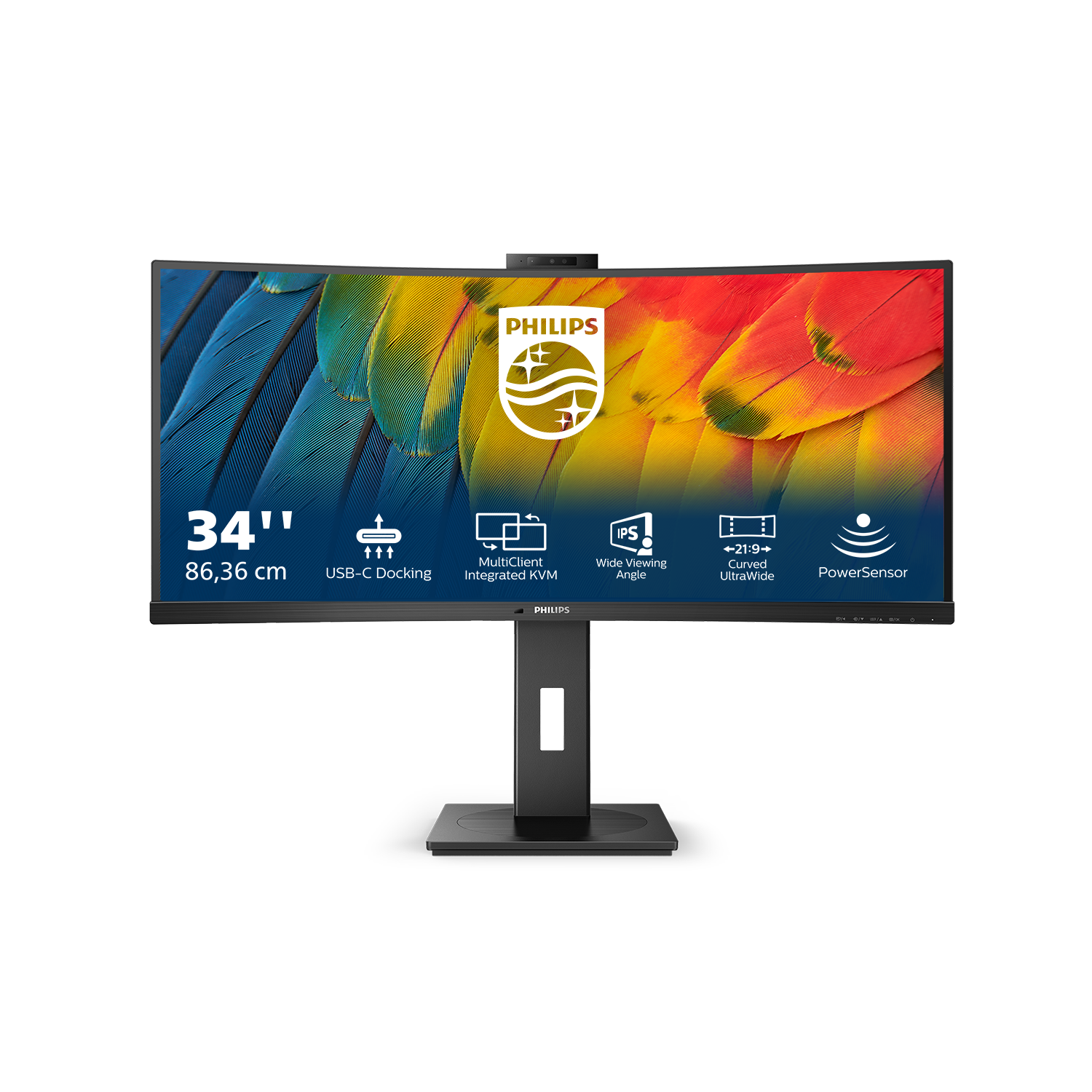 Monitorius PHILIPS 34B1U5600CH/00 34inch LCD Monitor VGA HDMI DP