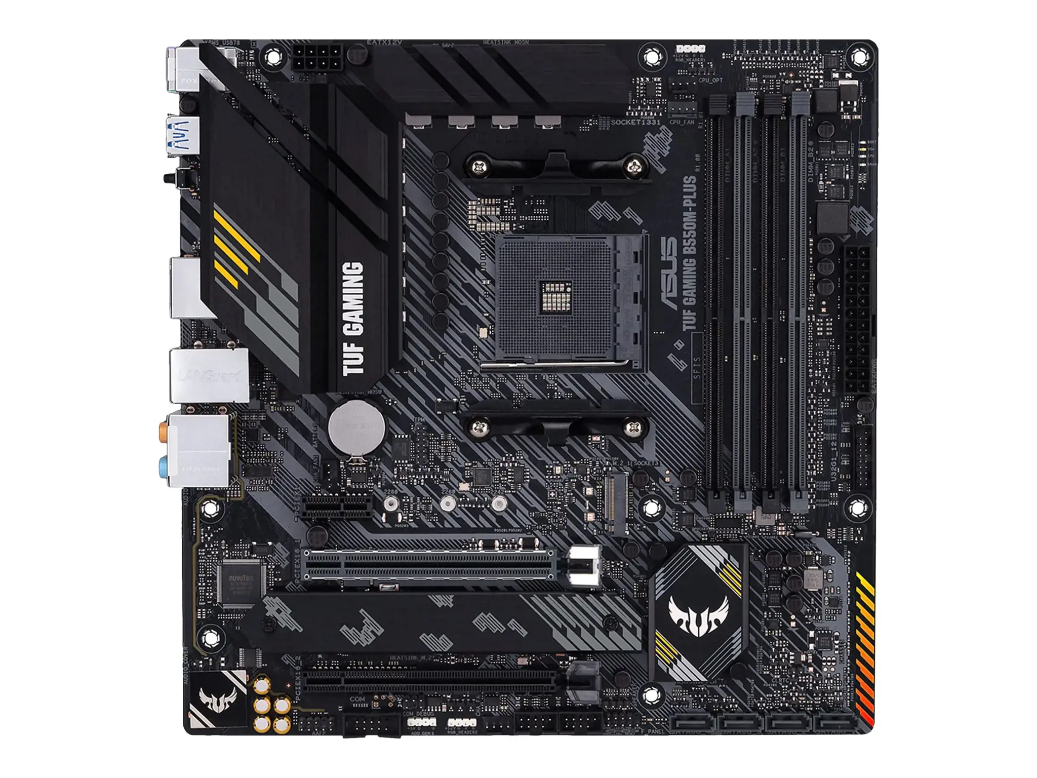 ASUS TUF GAMING B550M PLUS, AMD, "Socket AM4", 3 kartos "AMD Ryzen™ 3", 3 kartos "AMD Ryzen 5", 3 kartos "AMD Ryzen™ 7", 3 kartos..., DDR4-SDRAM, 128 GB, DIMM