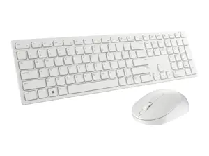 DELL KM5221W-WH, pilno dydžio (100%), RF belaidis, QZERTY, baltas, pelė pridedama