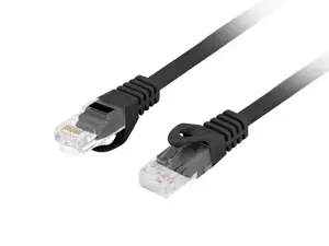 LANBERG Patchcord cat.6 UTP LSZH CU 2m black Fluke passed