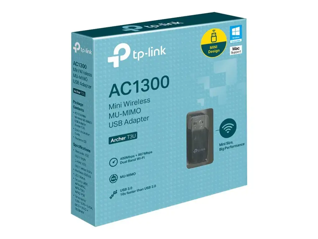 TP-LINK AC1300 "WiFi" USB adapteris