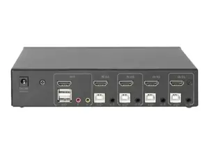 DIGITUS KVM perjungiklis 2x1 HDMI 4 prievadai su vienu ekranu 4K/30Hz FreeSync