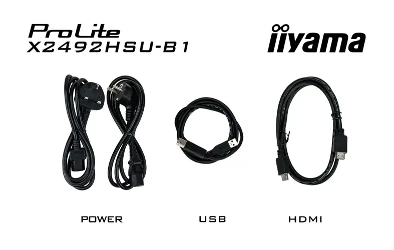 iiyama ProLite X2492HSU-B1 Monitorius 24'' IPS, FHD 1920x1080, 3 ms, 300 cd/m2, 120 Hz, Juoda
